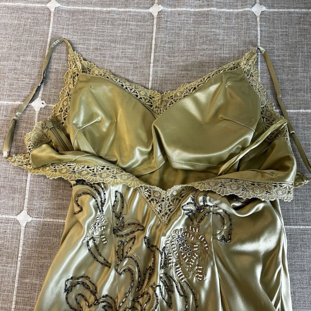 Sue Wong Nocturne Silk Beaded Lace Formal Maxi Gown Mermaid Women’s 8 - Picture 13 of 16